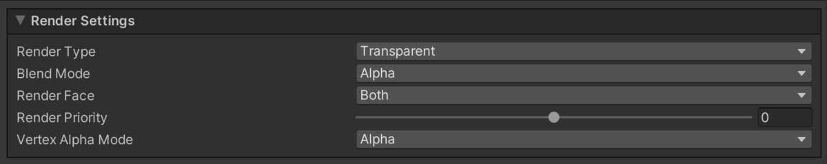 Render TypeとRender Priority