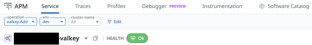 Inferred Servicesで作成されたサービスの詳細ベージ