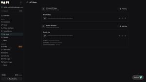 vapi api key page