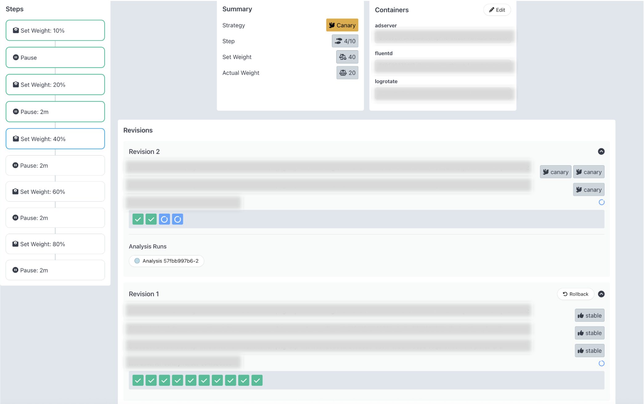 Canary Release Dashboard