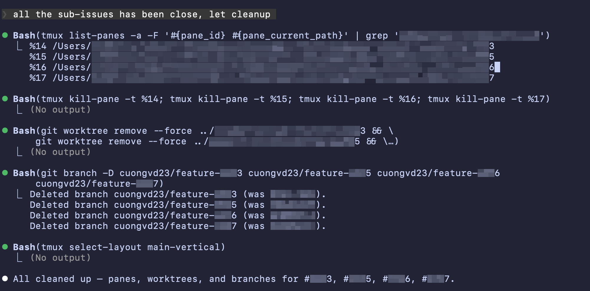 cleanup-parallel-development