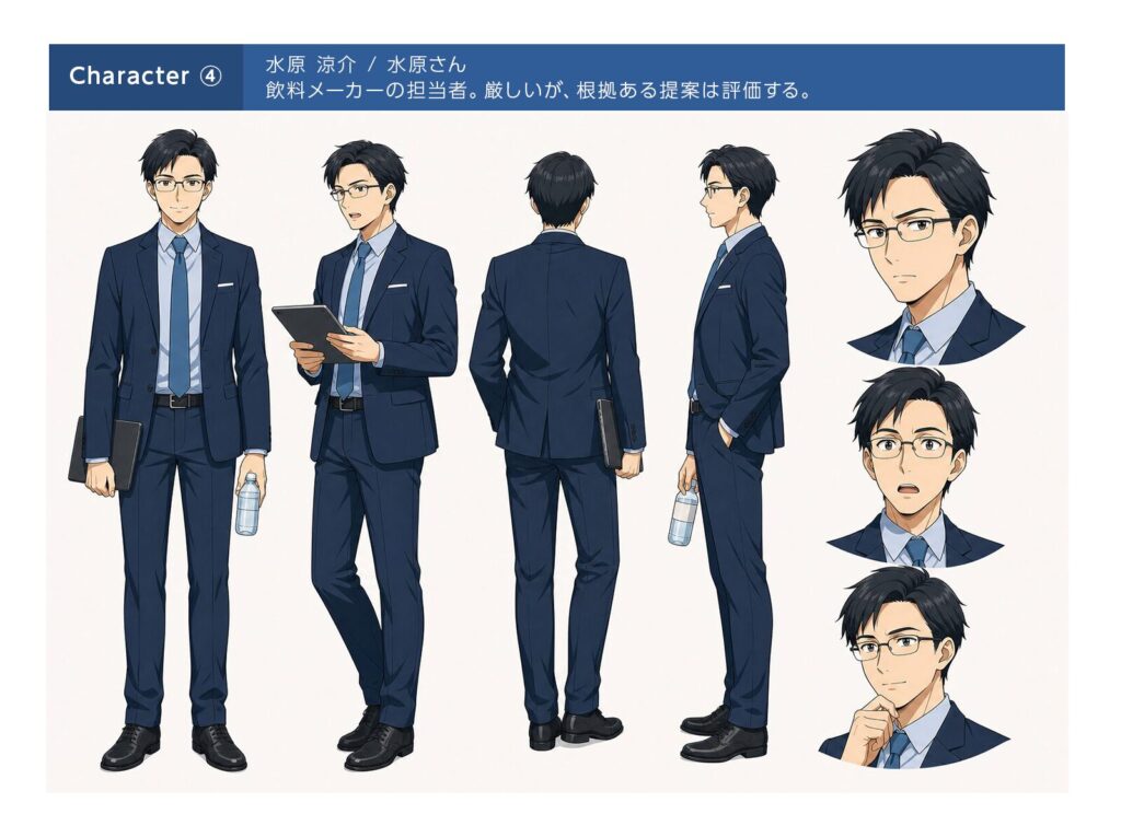 設定図：水原 涼介